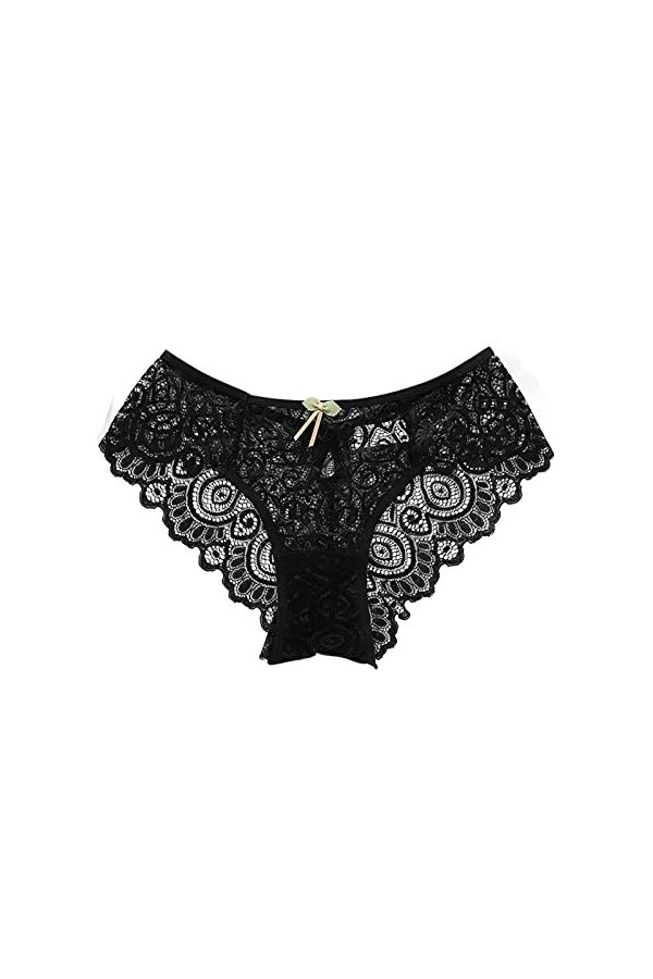 Culotte Sans Couture Femme Invisible Culotte En Dentelle Sexy Pour Femmes Couleur Unie Bord En Dentelle Ceinture CroiséE Culo