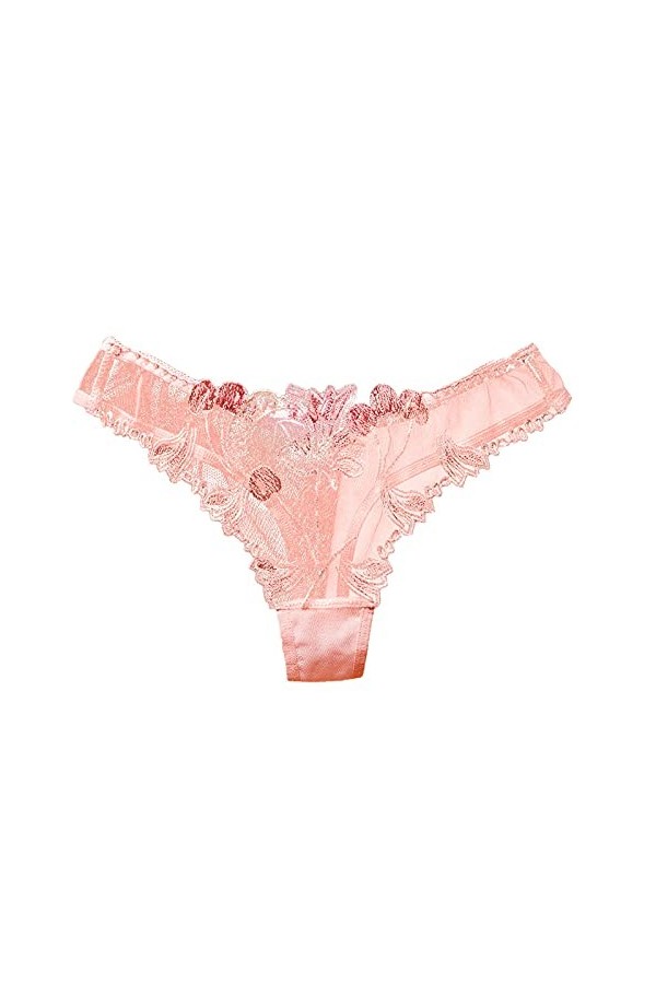 Générique String Dentelle sans Couture Culotte en Dentelle Sexy pour Femmes Couleur Unie Bord en Dentelle Culotte Taille Bass