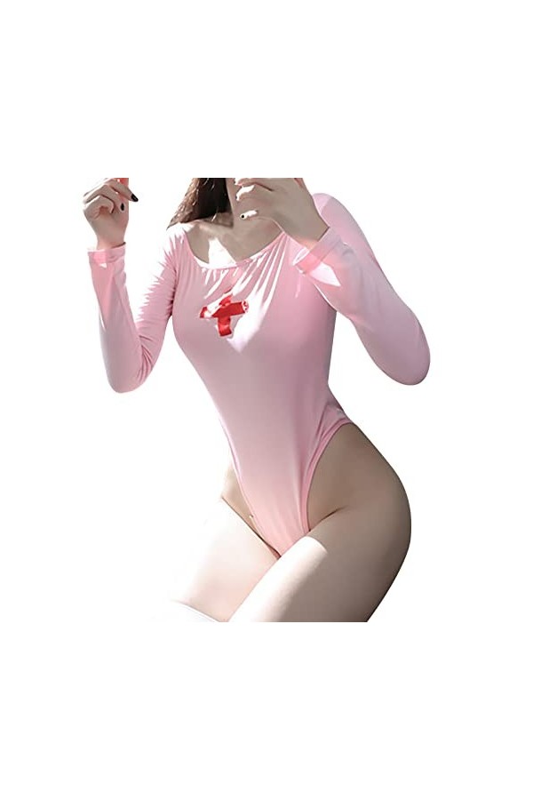 Générique Ensemble de Costumes Sexy pour Femmes sous-vêtements de Jeu de rôle Robe de Cosplay Tenue de Lingerie Pyjama Blanc 