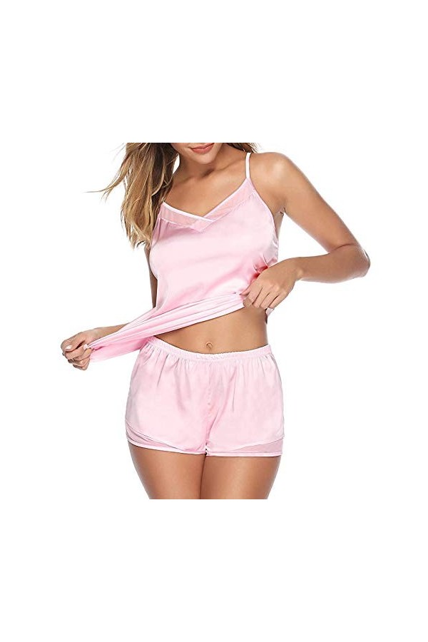 Silk Up Sleepwear Sexy-Lingerie Set Night Wear Pyjama Satin Lace Tenue Sexy avec Trou Thermique Slim Vêtements de Nuit Pyjama