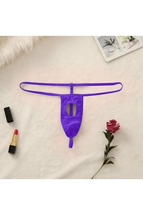 Tong Briefs Bikini Pouch Pantalon Homme Bold Stretch Sexy Sous-vêtements Robe de Saint-Valentin, lilas, M