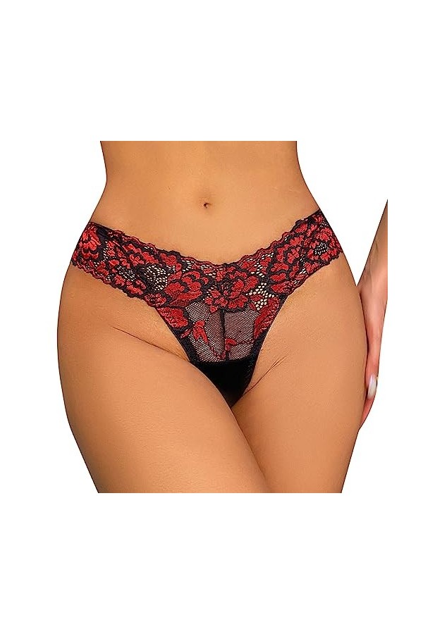 Générique Culotte Femme Taille Haute Culottes de sous-vêtements Strings Lingerie Respirant Coquine Hot Ouverte Culotte Ultra 