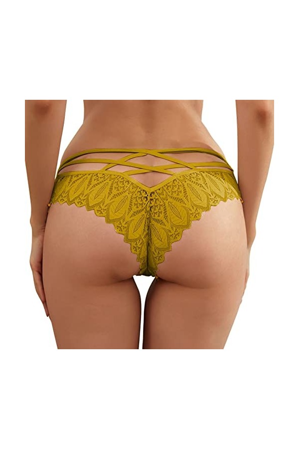 Générique Culottes pour Femmes Crochet Dentelle Dentelle jusquà Culotte Sexy Creux sous-vêtements Lingerie Indiscrète