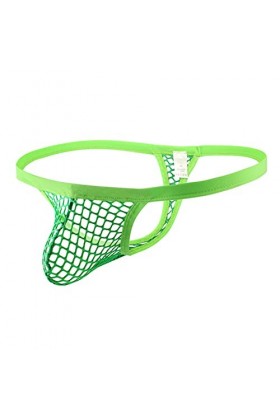 DGKaxiyaHM String en Maille Creuse pour Hommes String Sexy en résille avec Pochette Convexe en U à Taille Basse Voir à Traver