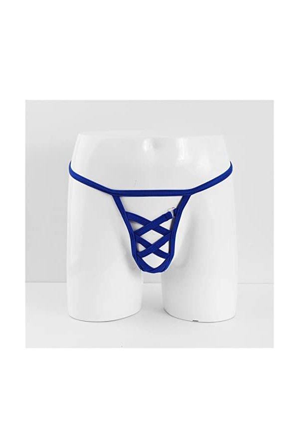 DGKaxiyaHM String Creux Sexy pour Hommes String Transparent à Taille Basse avec Dos en T Dos Nu Découpe Sexy Culotte sous-Vêt