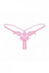 sous Jupe Lady Culottes Lingerie G-String Broderie Knickers sous-vêtements V-String Sexy Nuisette Coton Nuit Pink, One Size 