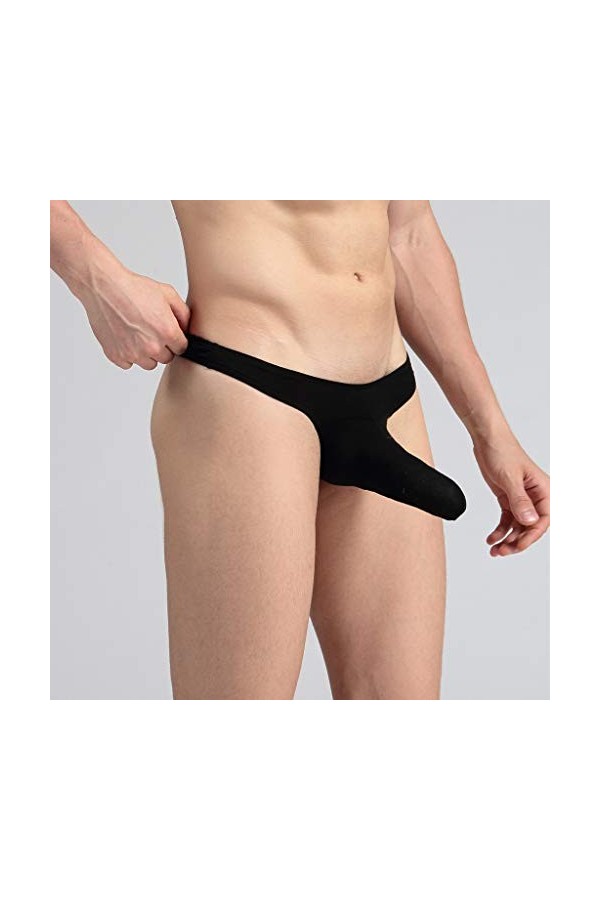 String Homme Sexy éRotique Tanga Thong Sexy Longue U Bulge Poche Éléphant Tronc sous-vêtement Extensible Taille Basse éRotiqu