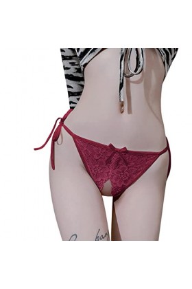culotte femme sexy chic grande taille Femmes String Sexy Transparent Tentation Culotte String Dentelle Pantalon Dames Mémoire