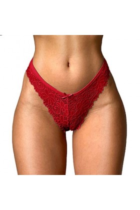 Culotte courte pour femme sexy en dentelle florale en maille Taille basse creuse transparente Grande taille Sous-vêtements fa