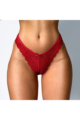 Culotte courte pour femme sexy en dentelle florale en maille Taille basse creuse transparente Grande taille Sous-vêtements fa