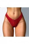 Culotte courte pour femme sexy en dentelle florale en maille Taille basse creuse transparente Grande taille Sous-vêtements fa