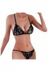 Générique Lingerie Dentelle Rouge Taille Sexy Hommes Femmes Transparentes 3 sous-vêtements Low et Appeal T-Word Sets Ensemble