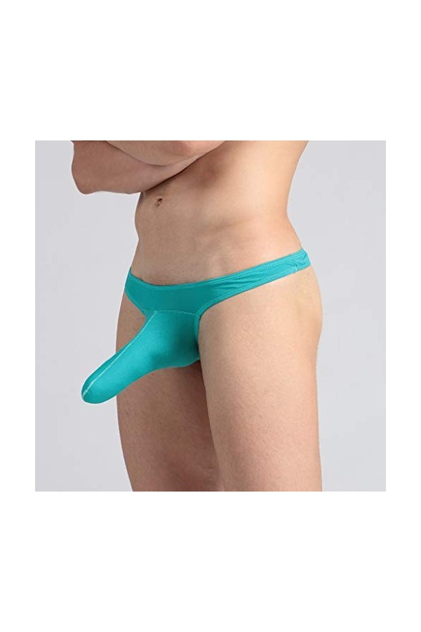 String Homme Sexy éRotique Tanga Thong Sexy Longue U Bulge Poche Éléphant Tronc sous-vêtement Extensible Taille Basse éRotiqu