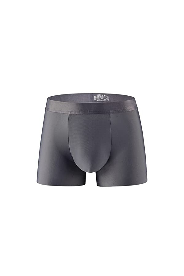 Beokeuioe Short rétro en soie glacée - Doux et respirant - Sous-vêtements pour homme - Boxer de sport - Boxer en microfibre, 