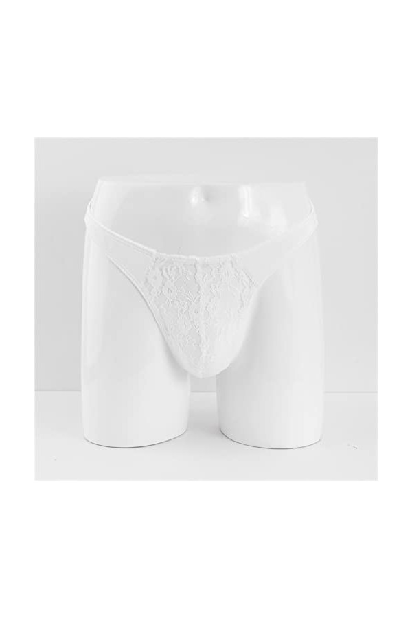 Hommes Briefs Voir à Travers la Lingerie Hommes Dentelle Simple Personnalité Mode Casual Sexy Mini String sous-Vêtements Dent