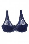 HANXIULIN Soutien-gorge sans coutures en dentelle - En coton - Sans rembourrage - Semi-rembourré - Bretelles spaghetti - Resp