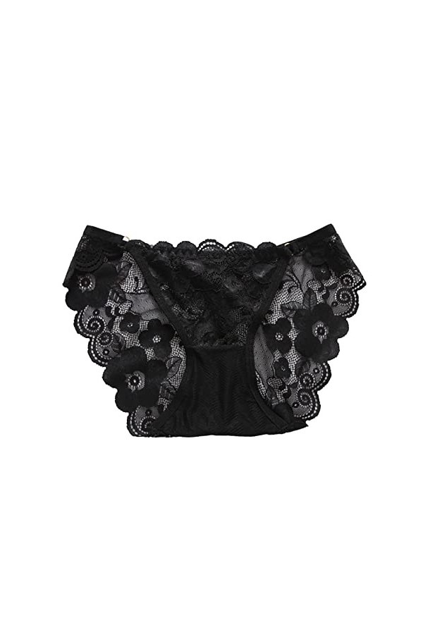 Culotte sans Entrejambe pour Femme Culotte en Dentelle Respirante pour Femme Sexy Creux Taille Basse Culotte en Coton Entreja