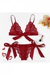 Sous-vêtements sexy pour femme - Cadeau romantique - Soutien-gorge, nœud latéral - Jakobus - Babysitter - Body pour femme - S