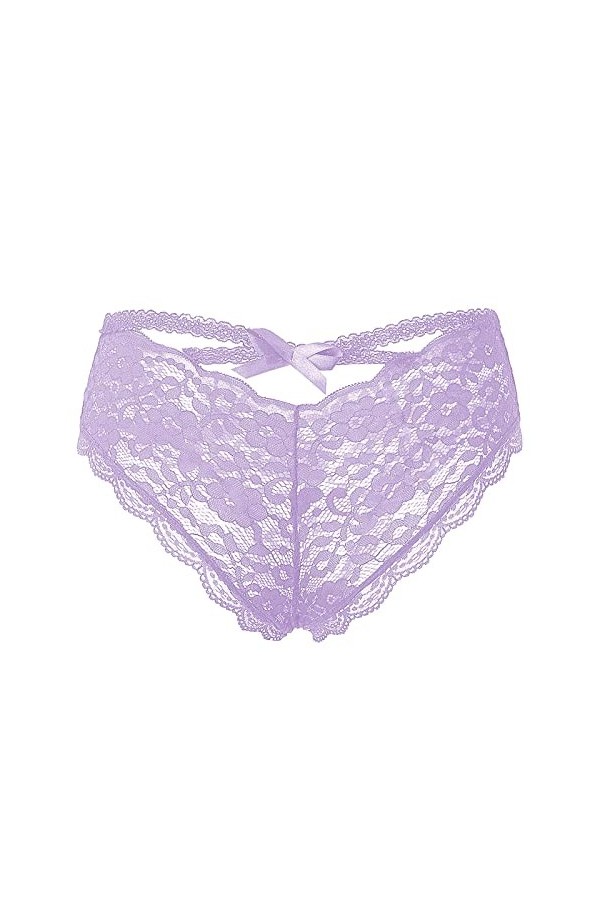 Générique Femmes Dentelle Sexy Culotte sous-Vêtements String String Femme Sexy Chic Dentelle Coquine Hot Ouverte Culotte Ultr