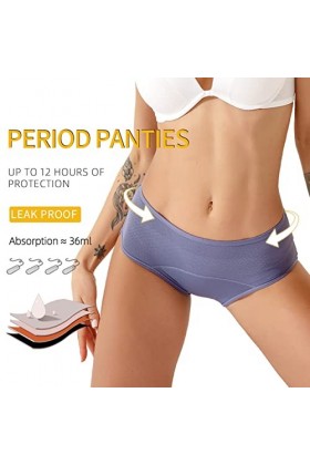 LULER Femmes taille moyenne, respirant avant et après Eriod, étanche, pantalon physiologique pantalon gay sous-vêtements homm