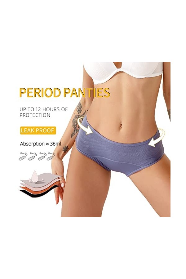 LULER Femmes taille moyenne, respirant avant et après Eriod, étanche, pantalon physiologique pantalon gay sous-vêtements homm