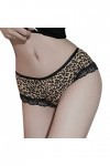 Culotte en Dentelle Chaude pour Dames Hollow Hip Cotton Crotch Sexy Briefs Débardeur Dentelle Satin