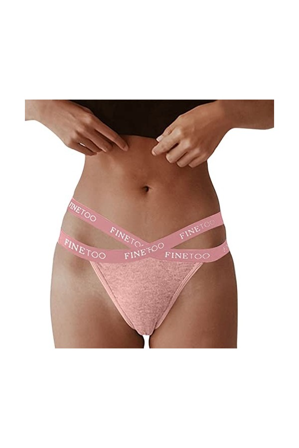 Culottes pour femme avec nœud en maille brodé transparent - Sous-vêtements sexy - Bandage dos creux - Culotte de marche ronde