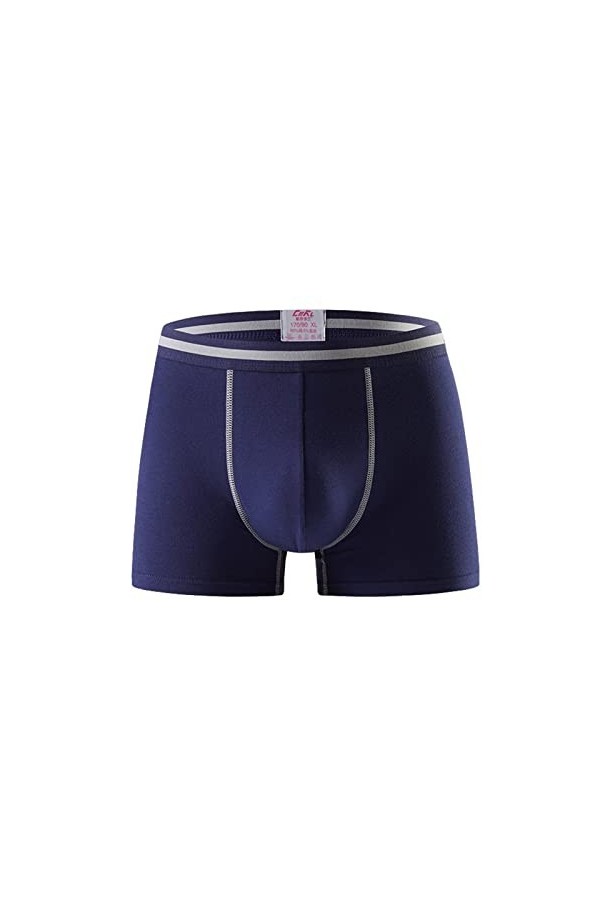 Beokeuioe Short rétro pour homme - Sous-vêtement respirant - En coton doux - Sous-vêtements stretch - Culotte basique, Bleu A