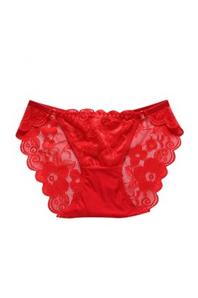 Culotte sans Entrejambe pour Femme Culotte en Dentelle Respirante pour Femme Sexy Creux Taille Basse Culotte en Coton Entreja