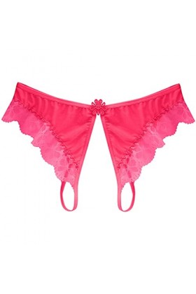 Femmes Culottes Sexy Culotte sous-vêtements Ouverture Entrejambe Dentelle Taille Basse Culotte Femmes Sexy Culottes dentraîn