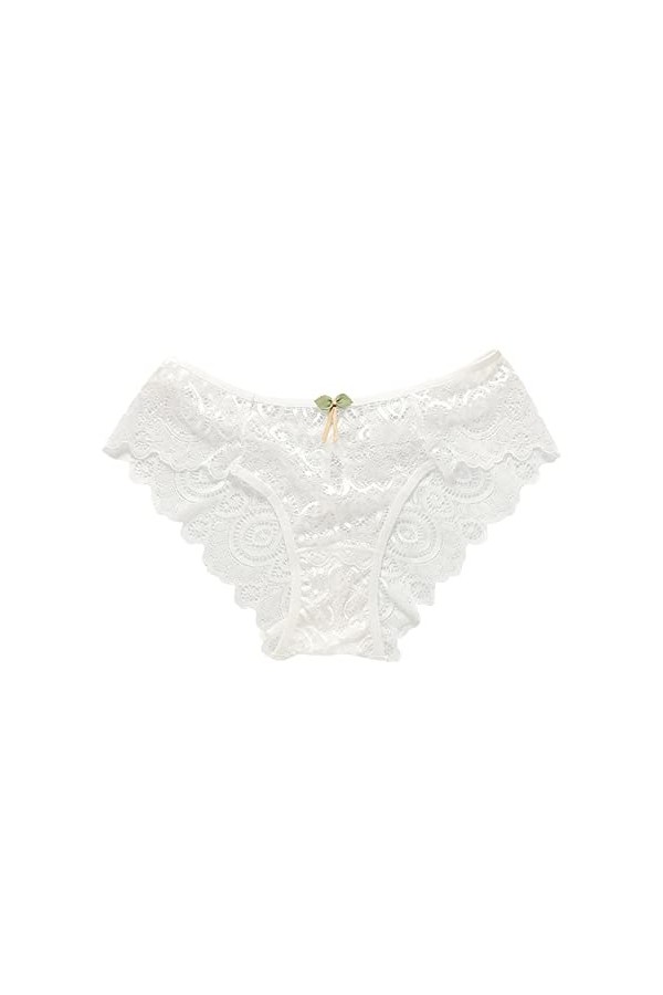 Générique Slip Femme sans Couture Culotte en Dentelle Sexy pour Femmes Couleur Unie Bord en Dentelle Ceinture CroiséE Culotte