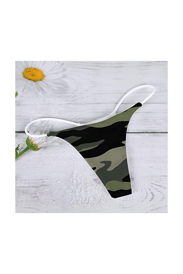 Deals of The Day Lot de Culotte Femme Coton G String Tongs pour Femmes Sexy Dentelle Taille Basse sous-vêtements pour Dames T