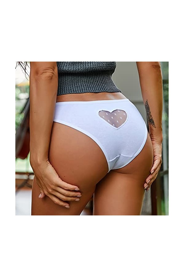 Culottes Coton pour Femme Couvrante Lingerie Douce Leakproof sous-Vêtements Légère Culotte De Bikini Washable sans Couture Cu