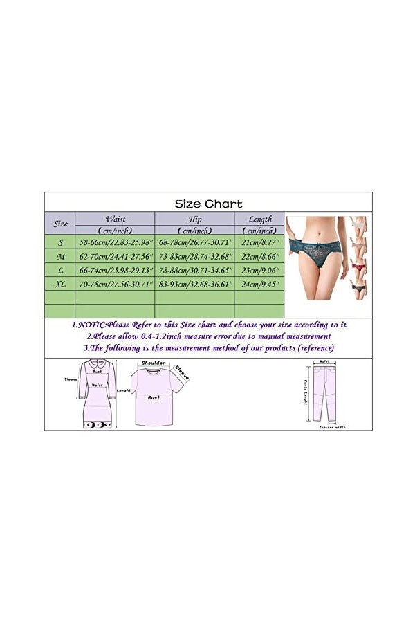 PANPANY Culottes pour Femme Dentelle Multipack Taille Basse Panties sous Vetements Soutien-Gorge Multicolore sans Couture Con