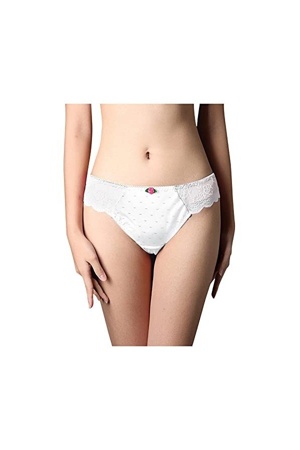 PANPANY Culottes pour Femme Dentelle Confortables Tanga Slips Femme Multipack sans Couture Culottes Sexy Panties Taille Basse
