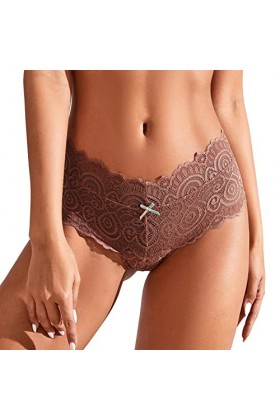 PANPANY Culottes pour Femme sans Couture Slips Tanga sous Vetements Culottes Soutien-Gorge Taille Basse Multipack Multicolore