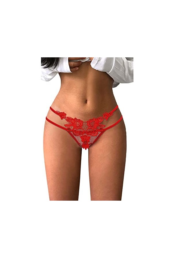 Lingerie Femme Sexy Ensemble Homme Sexy Hot y*2k sous-vêtement en Dentelle pour Femme Bikini Sexy Respirant Culotte Hipster D