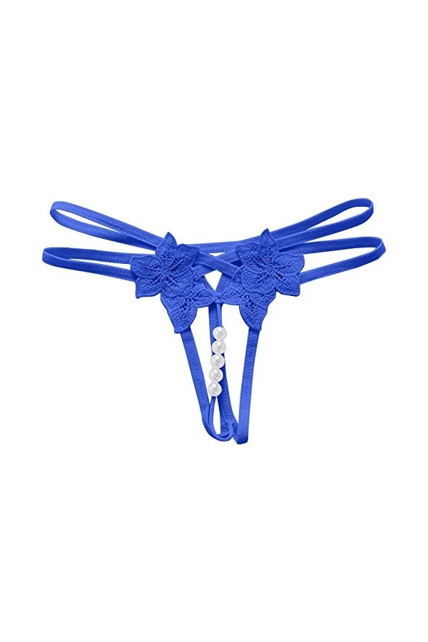 Lingerie Femme Sexy Ensemble Homme Sexy Hot y*2k Culotte String en Dentelle Florale pour Femme Taille Basse No Show Bow T Bac