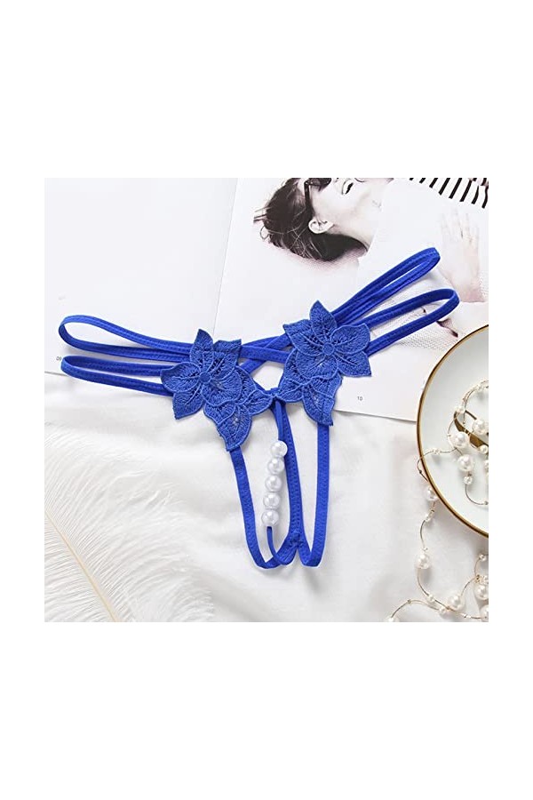 Lingerie Femme Sexy Ensemble Homme Sexy Hot y*2k Culotte String en Dentelle Florale pour Femme Taille Basse No Show Bow T Bac