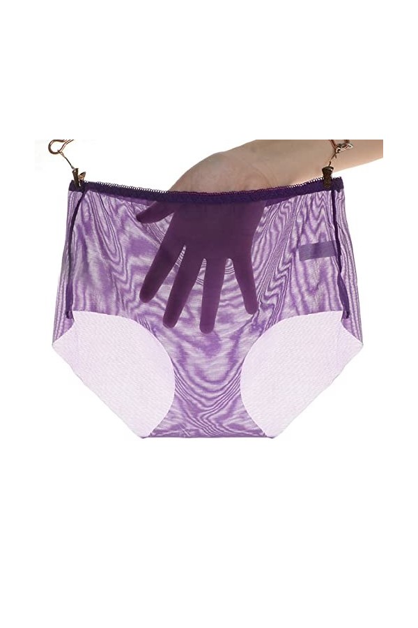 Shffuw Pack De Culottes pour Femme sous-vêtement Taille Basse à Entrejambe Sexy Transparent pour Femme Slip Transparent pour 