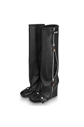 WOkismD 9 CM/3.54IN Sexy Carré Toe Mode Catwalk Genou-Haute Bottes Grande Taille Rivet Étape Performance Bottes,Noir,42 EU