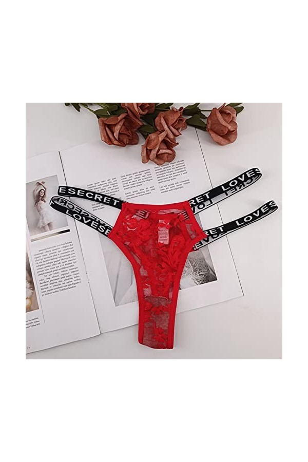 Gelb&Schwarz Legging Cuir Sexy Womens Sexy Sexy Lace Thongs Culottes sous-vêtements Low Rise T Back Underpants Body Sexy Chic