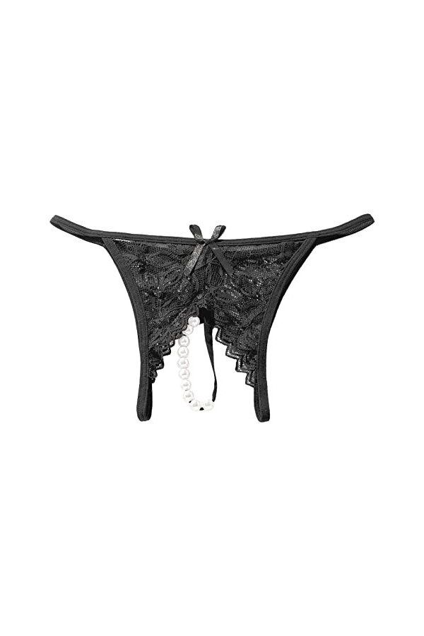 Lingerie Femme Sexy Ensemble Homme Sexy Hot y26k Femmes Perle Massage Sexy Femme Ouvert Entrejambe Dentelle Transparent Strin