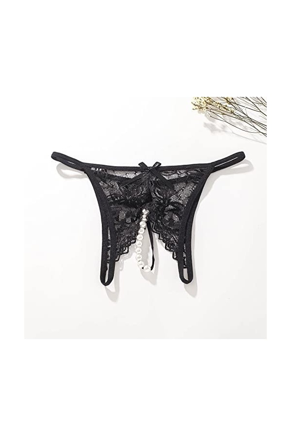 Lingerie Femme Sexy Ensemble Homme Sexy Hot y26k Femmes Perle Massage Sexy Femme Ouvert Entrejambe Dentelle Transparent Strin