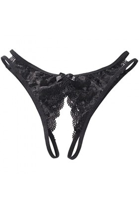 Aoklidil Femmes Culotte Fente en Dentelle Libre String Taille Basse Dentelle Sexy Dentelle T-Culotte Sous-Vêtements Hommes Se