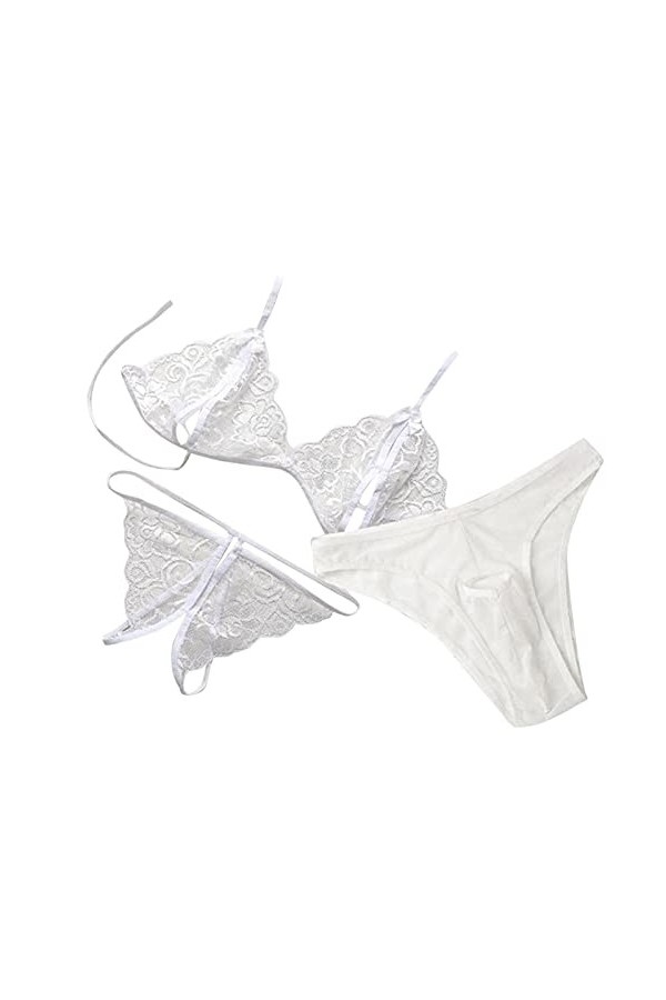 Générique Bas et 3 Transparent Tour de Taille Appel T-Word sous-vêtements Hommes Femmes Ensembles Sexy Lingerie Sexy Ouverte 