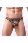 BOTCAM Boxer à carreaux sexy taille basse imprimé léopard sous-vêtements sexy pour homme boxer Pâques homme, marron, XL