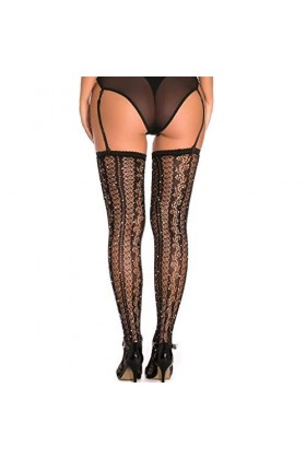 LDZYXY Femmes Sexy Filet de pêche Doux Collants Lingerie Collants en Dentelle Sexy Transparent