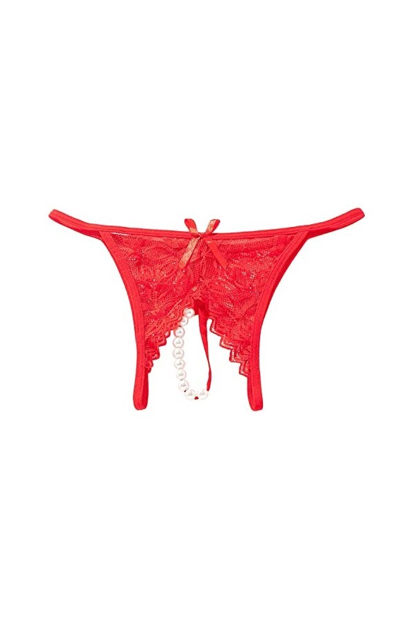 Lingerie Femme Sexy Ensemble Homme Sexy Hot y26k Femmes Perle Massage Sexy Femme Ouvert Entrejambe Dentelle Transparent Strin