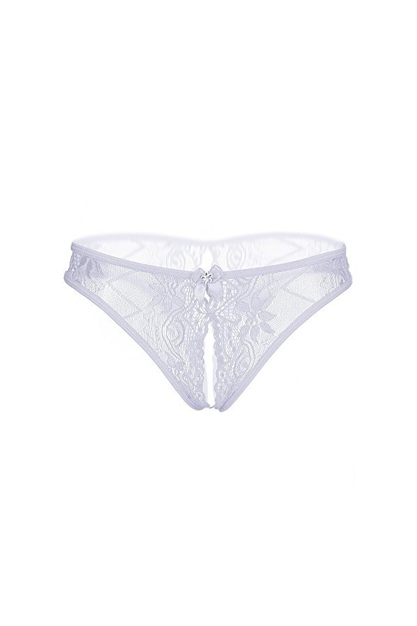 Générique Sexy Culottes Dentelle lanières Transparentes Femmes sous-vêtements Cordes G Culottes Lingerie Clous White, One Si
